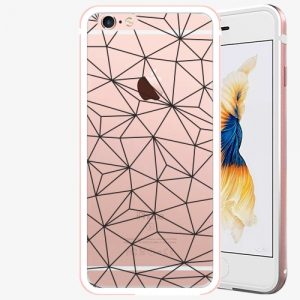 Plastový kryt iSaprio - Abstract Triangles 03 - black - iPhone 6 Plus/6S Plus - Rose Gold