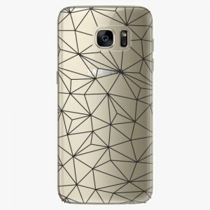 Plastový kryt iSaprio - Abstract Triangles 03 - black - Samsung Galaxy S7