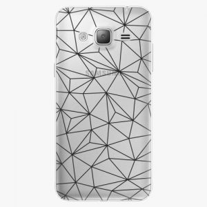 Plastový kryt iSaprio - Abstract Triangles 03 - black - Samsung Galaxy J3 2016