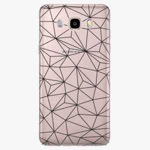 Plastový kryt iSaprio - Abstract Triangles 03 - black - Samsung Galaxy J5 2016