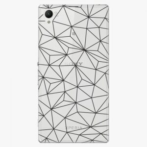 Plastový kryt iSaprio - Abstract Triangles 03 - black - Sony Xperia Z1