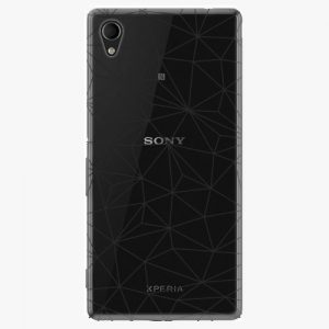 Plastový kryt iSaprio - Abstract Triangles 03 - black - Sony Xperia M4