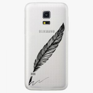 Plastový kryt iSaprio - Writing By Feather - black - Samsung Galaxy S5 Mini