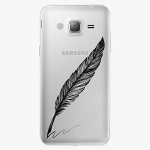 Plastový kryt iSaprio - Writing By Feather - black - Samsung Galaxy J3 2016