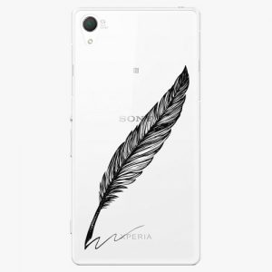 Plastový kryt iSaprio - Writing By Feather - black - Sony Xperia Z2