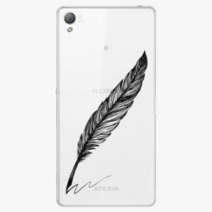 Plastový kryt iSaprio - Writing By Feather - black - Sony Xperia Z3