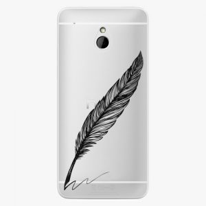 Plastový kryt iSaprio - Writing By Feather - black - HTC One Mini