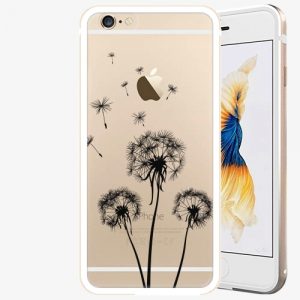 Plastový kryt iSaprio - Three Dandelions - black - iPhone 6/6S - Gold