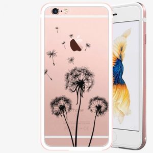 Plastový kryt iSaprio - Three Dandelions - black - iPhone 6 Plus/6S Plus - Rose Gold
