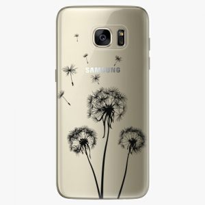 Plastový kryt iSaprio - Three Dandelions - black - Samsung Galaxy S7 Edge