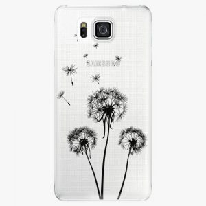 Plastový kryt iSaprio - Three Dandelions - black - Samsung Galaxy Alpha
