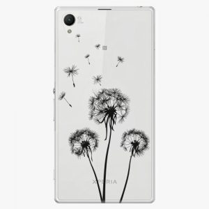 Plastový kryt iSaprio - Three Dandelions - black - Sony Xperia Z1