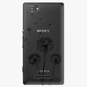 Plastový kryt iSaprio - Three Dandelions - black - Sony Xperia M