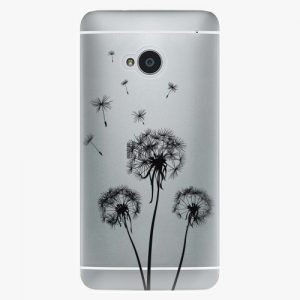 Plastový kryt iSaprio - Three Dandelions - black - HTC One M7