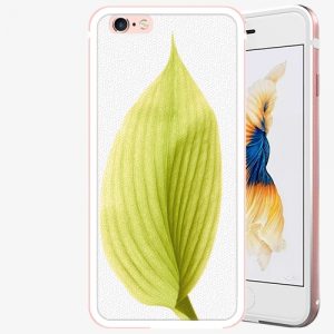 Plastový kryt iSaprio - Green Leaf - iPhone 6 Plus/6S Plus - Rose Gold