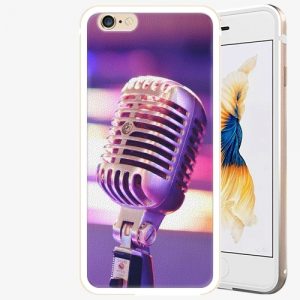 Plastový kryt iSaprio - Vintage Microphone - iPhone 6 Plus/6S Plus - Gold