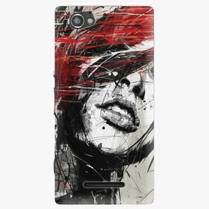 Plastový kryt iSaprio - Sketch Face - Sony Xperia M