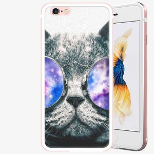 Plastový kryt iSaprio - Galaxy Cat - iPhone 6 Plus/6S Plus - Rose Gold