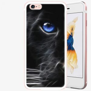 Plastový kryt iSaprio - Black Puma - iPhone 6 Plus/6S Plus - Rose Gold