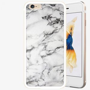 Plastový kryt iSaprio - White Marble 01 - iPhone 6/6S - Gold