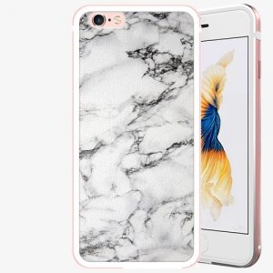 Plastový kryt iSaprio - White Marble 01 - iPhone 6 Plus/6S Plus - Rose Gold