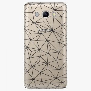 Plastový kryt iSaprio - Abstract Triangles 03 – black - Samsung Galaxy J7 2016