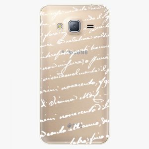 Plastový kryt iSaprio - Handwiting 01 - white - Samsung Galaxy J3