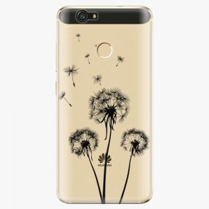 Plastový kryt iSaprio - Three Dandelions – black - Huawei Nova