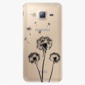 Plastový kryt iSaprio - Three Dandelions – black - Samsung Galaxy J3
