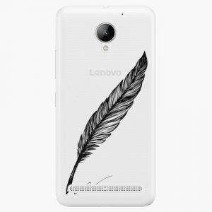 Plastový kryt iSaprio - Writing By Feather - black - Lenovo C2