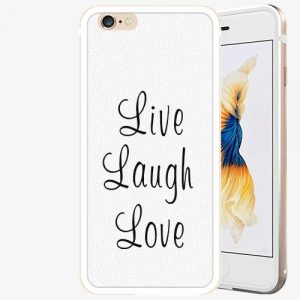 Plastový kryt iSaprio - Live Laugh Love - iPhone 6/6S - Gold