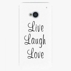 Plastový kryt iSaprio - Live Laugh Love - HTC One M7