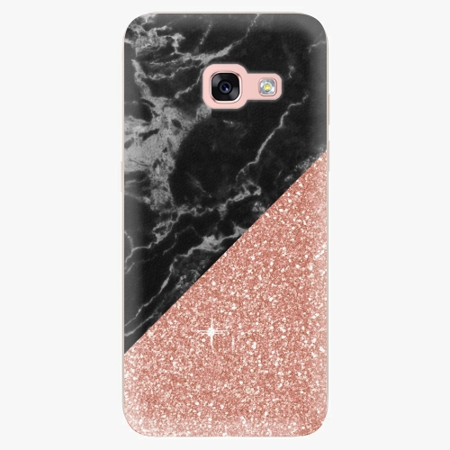 Plastový kryt iSaprio - Rose and Black Marble - Samsung Galaxy A3 2017 Plastový kryt iSaprio - Rose and Black Marble - Samsung Galaxy A3 2017