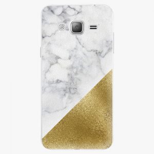 Plastový kryt iSaprio - Gold and WH Marble - Samsung Galaxy J3 2016