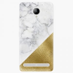 Plastový kryt iSaprio - Gold and WH Marble - Lenovo C2