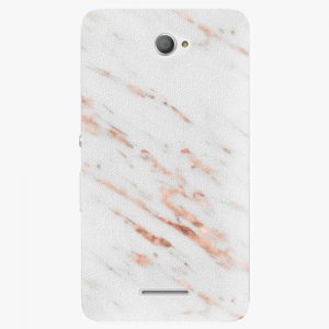 Plastový kryt iSaprio - Rose Gold Marble - Sony Xperia E4