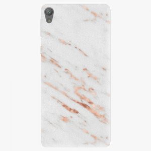 Plastový kryt iSaprio - Rose Gold Marble - Sony Xperia E5