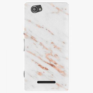 Plastový kryt iSaprio - Rose Gold Marble - Sony Xperia M
