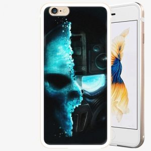 Plastový kryt iSaprio - Roboskull - iPhone 6/6S - Gold