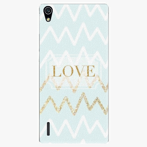 Plastový kryt iSaprio - GoldLove - Huawei Ascend P7 Plastový kryt iSaprio - GoldLove - Huawei Ascend P7