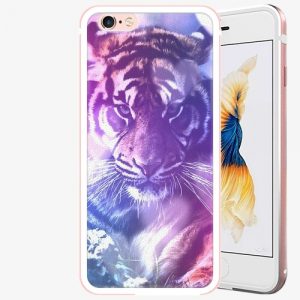 Plastový kryt iSaprio - Purple Tiger - iPhone 6 Plus/6S Plus - Rose Gold