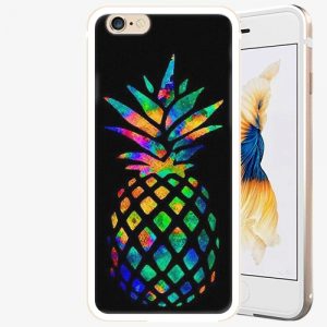 Plastový kryt iSaprio - Rainbow Pineapple - iPhone 6/6S - Gold