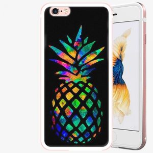 Plastový kryt iSaprio - Rainbow Pineapple - iPhone 6 Plus/6S Plus - Rose Gold
