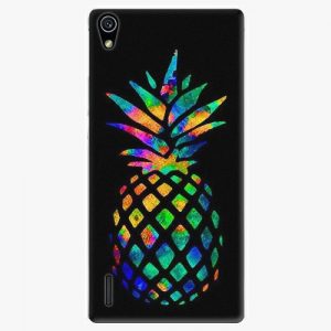 Plastový kryt iSaprio - Rainbow Pineapple - Huawei Ascend P7