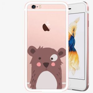 Plastový kryt iSaprio - Brown Bear - iPhone 6 Plus/6S Plus - Rose Gold