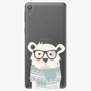 Plastový kryt iSaprio - Bear With Scarf - Sony Xperia E5