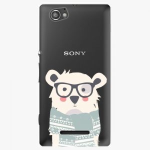 Plastový kryt iSaprio - Bear With Scarf - Sony Xperia M