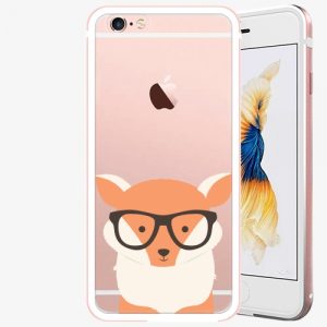 Plastový kryt iSaprio - Orange Fox - iPhone 6 Plus/6S Plus - Rose Gold