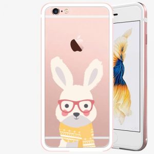 Plastový kryt iSaprio - Smart Rabbit - iPhone 6 Plus/6S Plus - Rose Gold