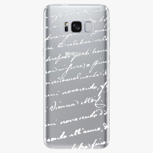 Plastový kryt iSaprio - Handwiting 01 - white - Samsung Galaxy S8 Plus